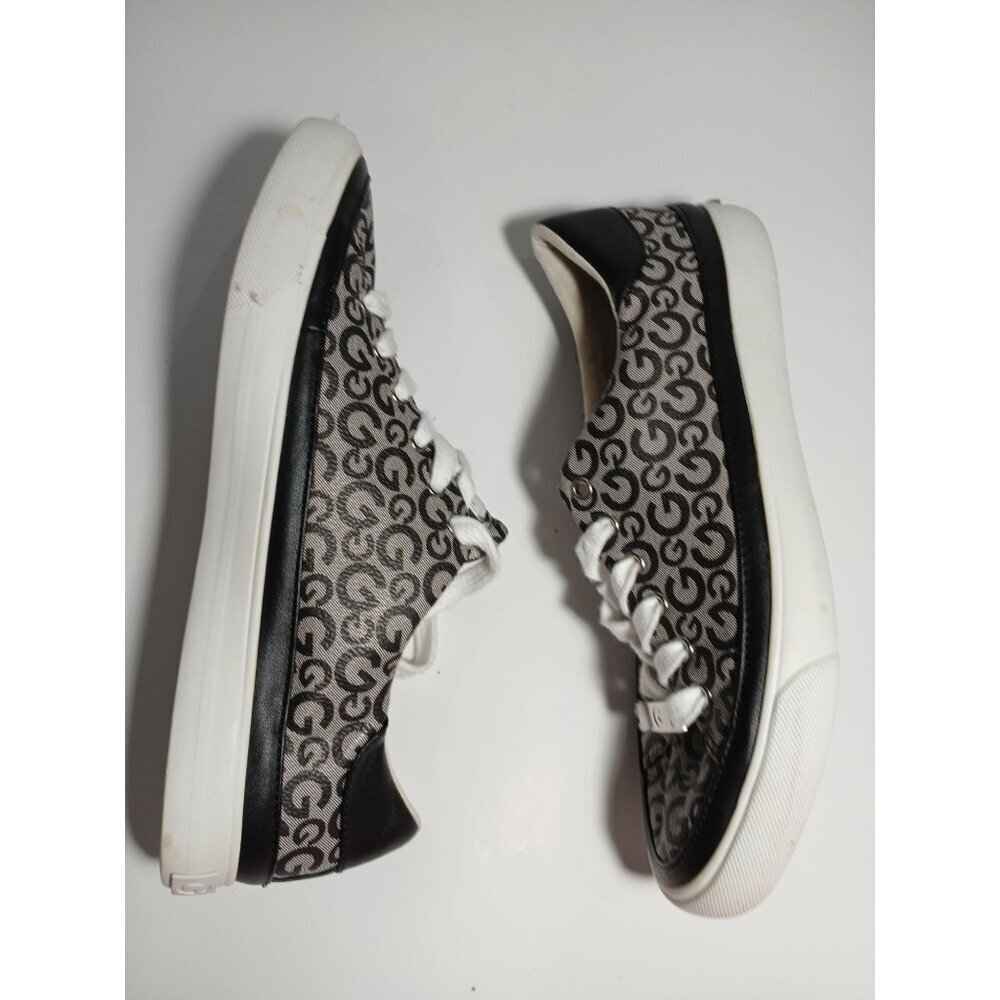 GBG GUESS Women's Signature Brown Blue Sneakers Low Top Lace Up 7.5 GGMEEKIE - Picture 5 of 7